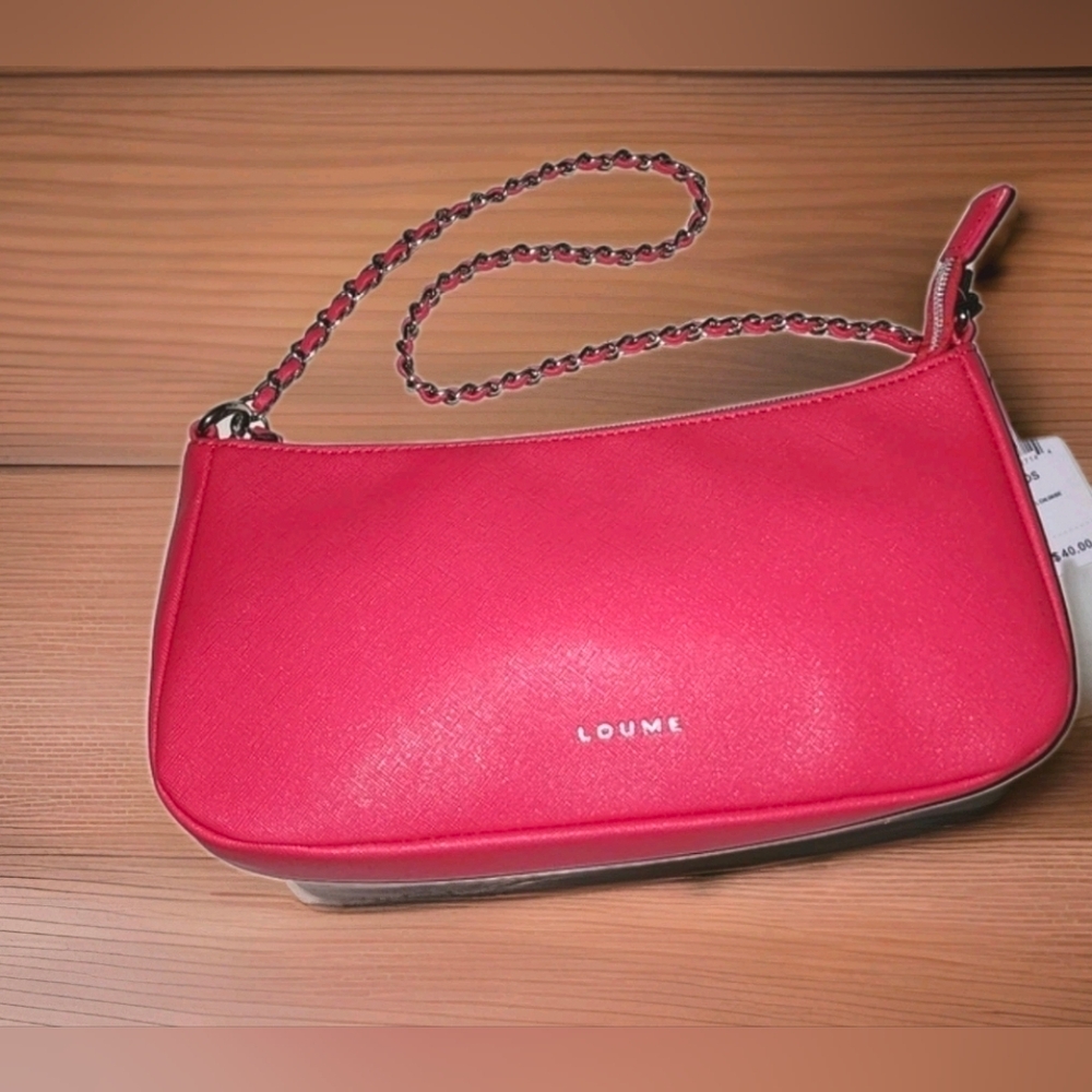 Loume Pink / Fuschia Small Purse Bag Shoulder Bag Prestine Clean